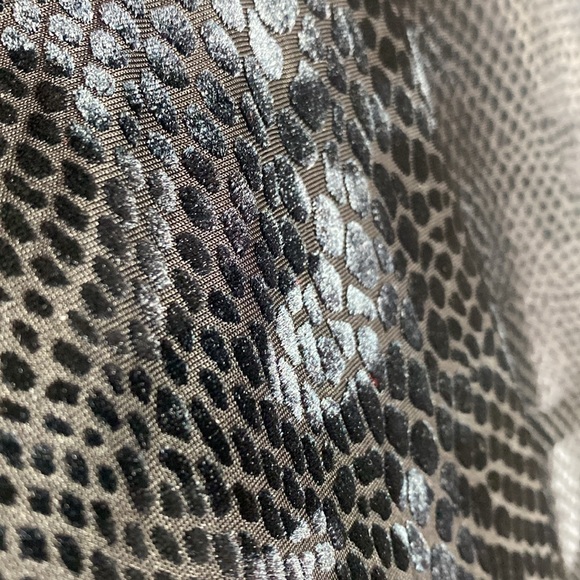 ASTR Fringed Beaded Burnout Velvet Crop Tank Top, flocked snakeskin - Picture 12 of 13